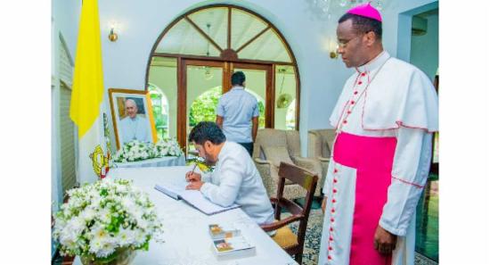 ශෝකය පළ කරන්න ජනපති වතිකානු තානාපති කාර්යාලයට
